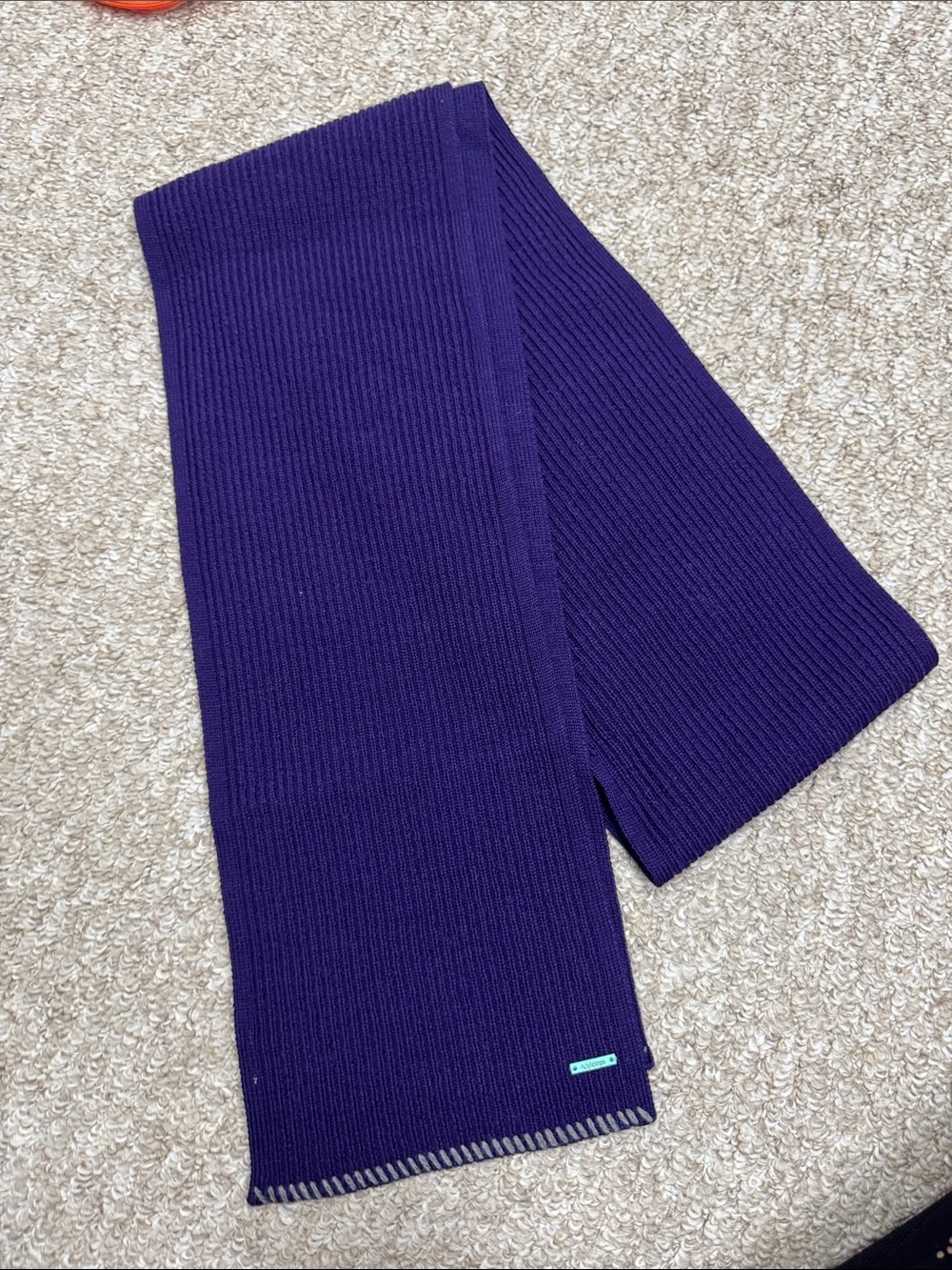 lululemon athletica Ribbed Knit Scarf in Deep Purple